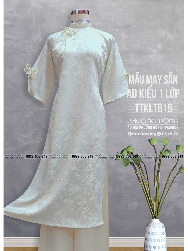 Áo Dài Phom Trẻ Gấm Lụa Phom Suông TTKLT616